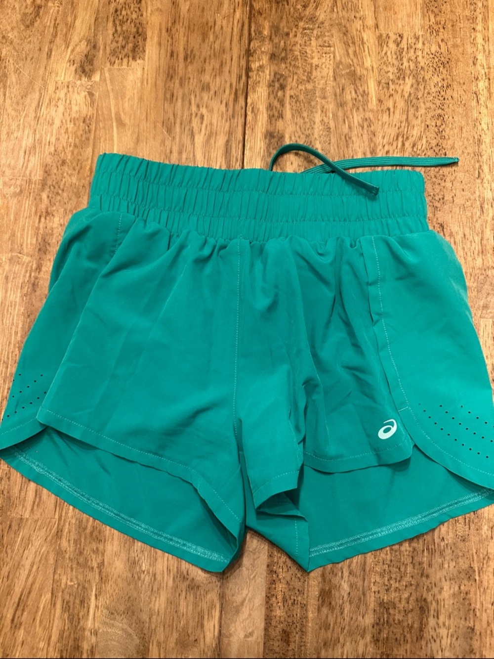 ASICS Kelly Green Athletic Running Shorts for Women